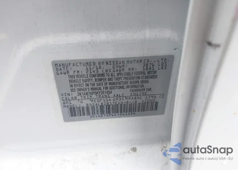 2019 Nissan Sentra S from USA, damaged, VIN 3N1AB7AP6KY261454
